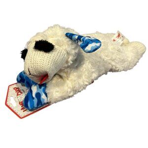 Lamb Chop 11" Plush Squeak Dog Toy Blue Camo Ears & Front Paws